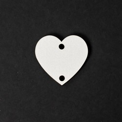 Srdiečka s oceľovým krúžkom - 10 ks | Biela