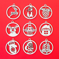 Christmas Baubles - Fairy Tale Set (9 pcs) | Poplar Plywood 