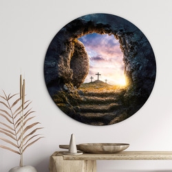 Drevený kresťanský obraz - Svetlo Golgoty