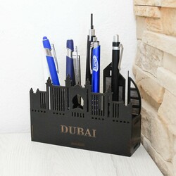 Dřevěný organizér na tužky - Dubai | Černá