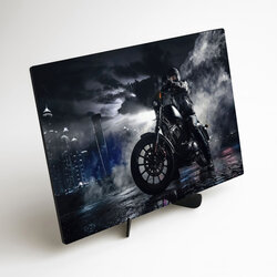Motorcycle painting on wood - Night Rider