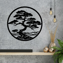 Wooden Tree of Life - Bonsai in a Circle
