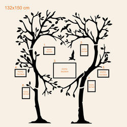 Dřevěný rodokmen lásky | 116x130 cm