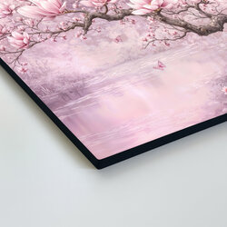 Drevený obraz - Magnólia v rozkvete