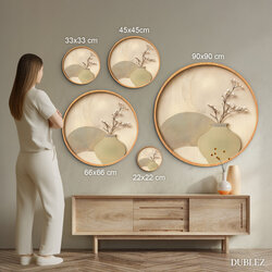 Kruhový zen obraz - Natural