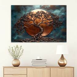 Wooden Wall Art - Eternal Tree of Life and Moon 