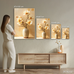 Nástěnný obraz - Žluté magnólie ve váze