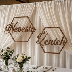 Svadobná dekorácia - Nevesta a Ženích | Orech