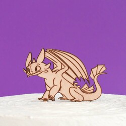 Gyermek tortadísz - Fogatlan | Natúr bükk rétegelt lemez