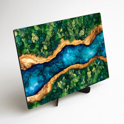 Tlačený machovo epoxidový obraz - Nature