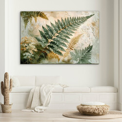 Green wall painting - Ferns