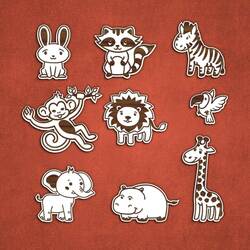 Drevená Montessori hračka - Zvieratká | Biela