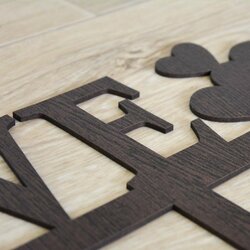 Affordable Multi-Photo Frame - Hearts | Wenge