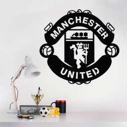 Wooden Wall Art - Manchester United Logo | Black