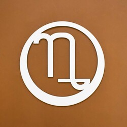 Dekorácia na stenu - Znamenie zverokruhu Kozorožec | Biela