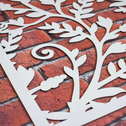 Nástenný panel z dreva - Liany | Biela