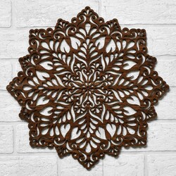 Wooden Wall Art - Mandala of Happiness | Walnut