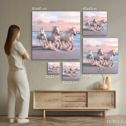 Wooden Wall Art - White Horses