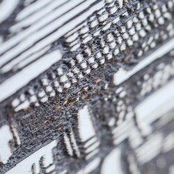 Drevený vintage obraz - Lokomotíva 