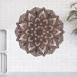 Cut-Out Wooden Mandala - Symmetry | Walnut