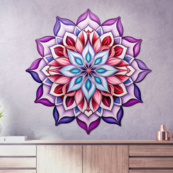 Mandala for the wall - Amethyst flower
