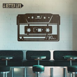 Retro Wall Decoration - Cassette | Wenge