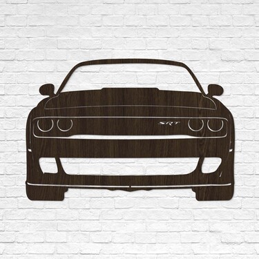 Wooden 3D Wall Art - Dodge Challenger SRT | DUBLEZ