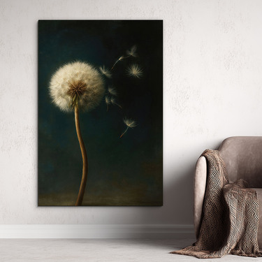 Alone with a dandelion. 小型油絵 抽象画 ハンドメイド c1bc76a5c06b6d7c48d3620dc73044