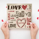Dřevěný obraz - Love Love Love