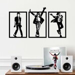 3 dielny drevený obraz - Michael Jackson