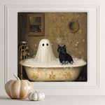 Tablou de Halloween pentru copii - Fantoma în baie