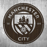 Dřevěné logo klubu - Manchester City