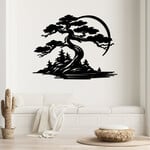 Tablou din lemn cu arbore - Bonsai