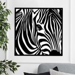 Moderný drevený obraz - Zebra 