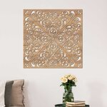 Mandala decorativă pătrată din lemn