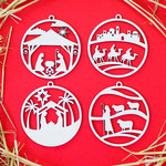 Globuri de Crăciun Betleem - Set (4 buc)