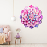 Carved colorful mandala for the wall - Purple dream