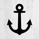 Wooden Ship Anchor on the Wall