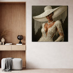 Tablou glamour de lux - Femeie cu pălărie