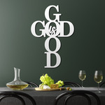 Moderní dřevěný kříž na stěnu - God is good