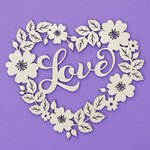 Coroniță pentru ușă cu flori - Love 