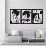 Tablou din 3 piese - Frunze abstracte