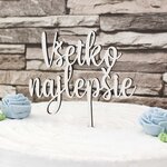 Drevený zápich do torty - Všetko najlepšie