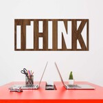 Drevený nápis na stenu - THINK