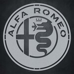 Dřevěné logo na zeď - Alfa Romeo