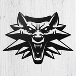 Witcher znak na zeď - Vlčí amulet