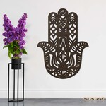Decorațiune din lemn pentru perete - Hamsa