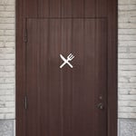 Plăcuță din lemn pentru ușă - Sala de mese