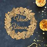 Vánoční věnec na dveře - Veselé Vánoce