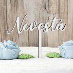 Drevený nápis na svadobnú tortu - Nevesta 